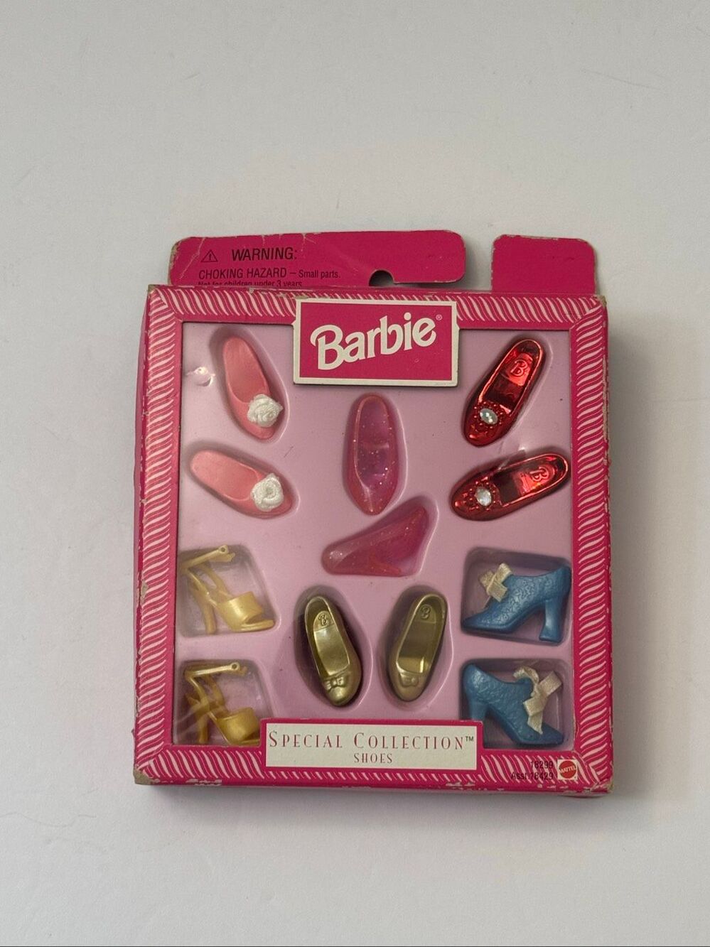 NEW Barbie Vintage 1997 Special Collection Shoes Pink Gold Blue Red Heels